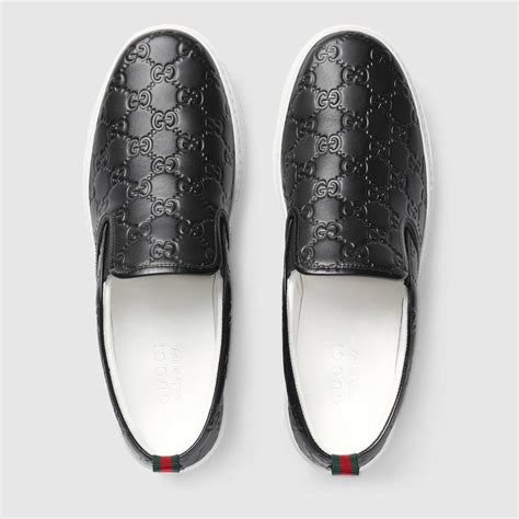 gucci slip on shoes black|Gucci slip on sneakers men's.